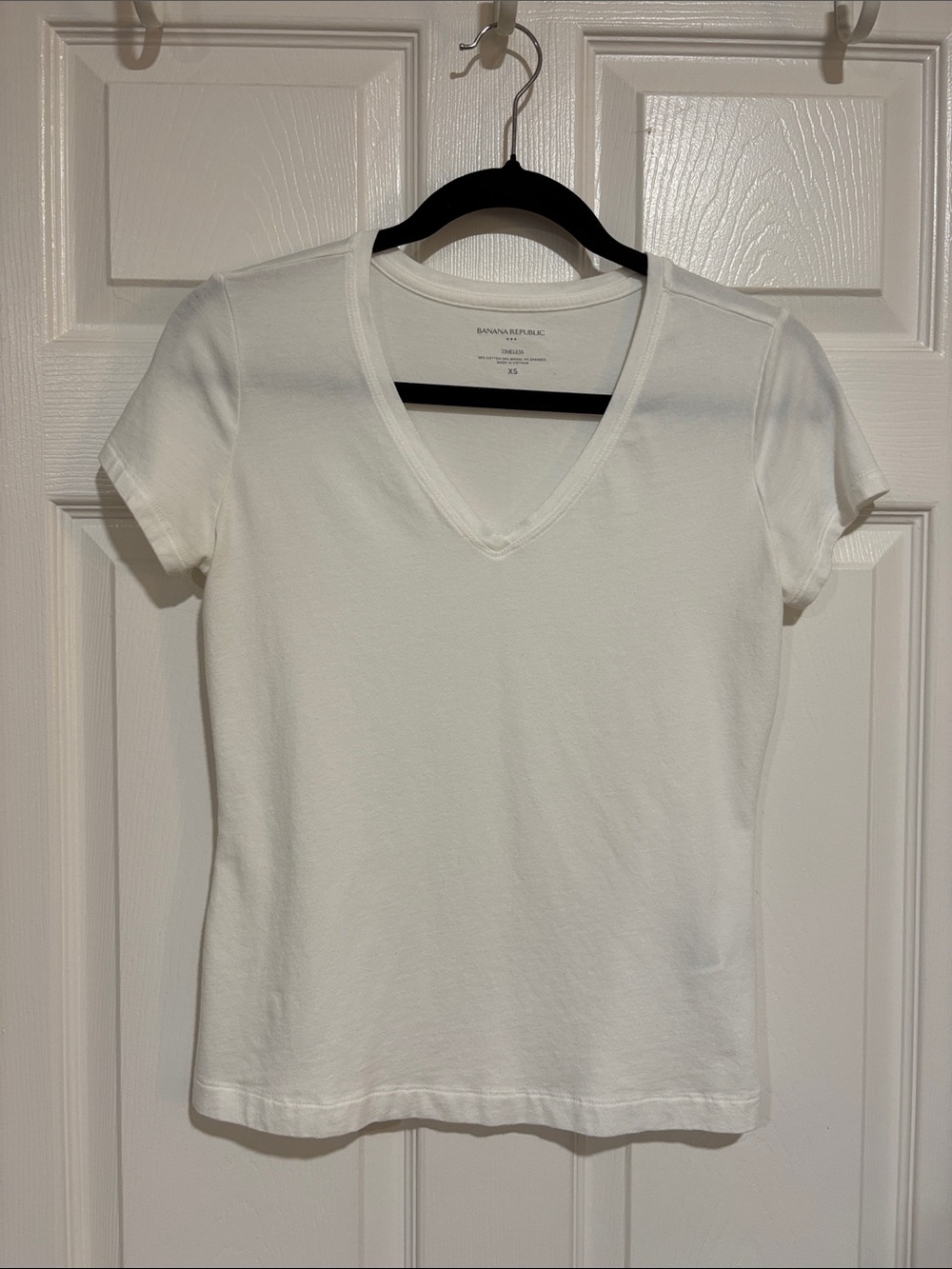 Banana Republic Factory 3 V-neck T-shirt White, Gray, Black Size XS - Picture 6 of 14